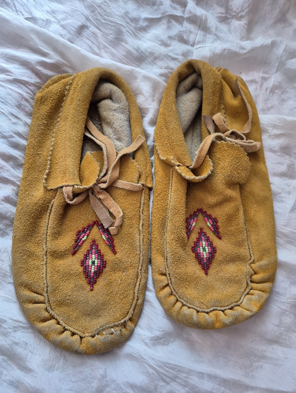 Vintage Handmade Beaded Moccasins